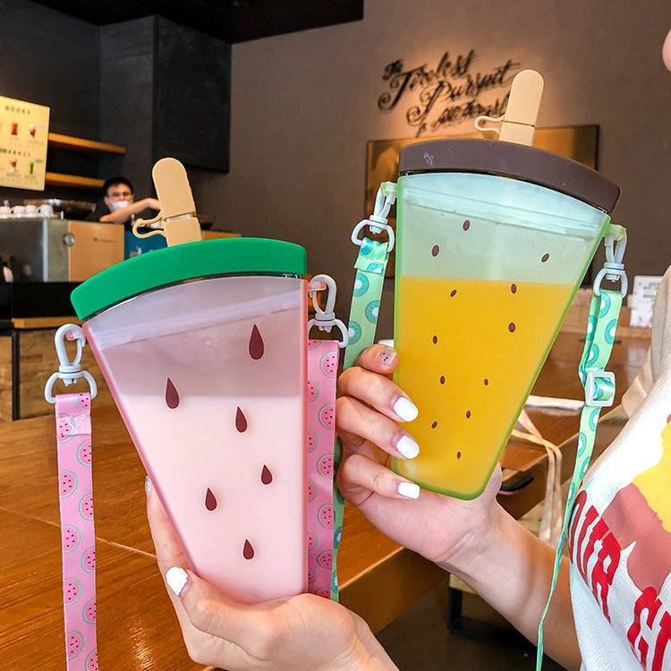 Anti-drop Watermelon Ice Cream Net Celebrity Kettle for Children with 360° Sealing
