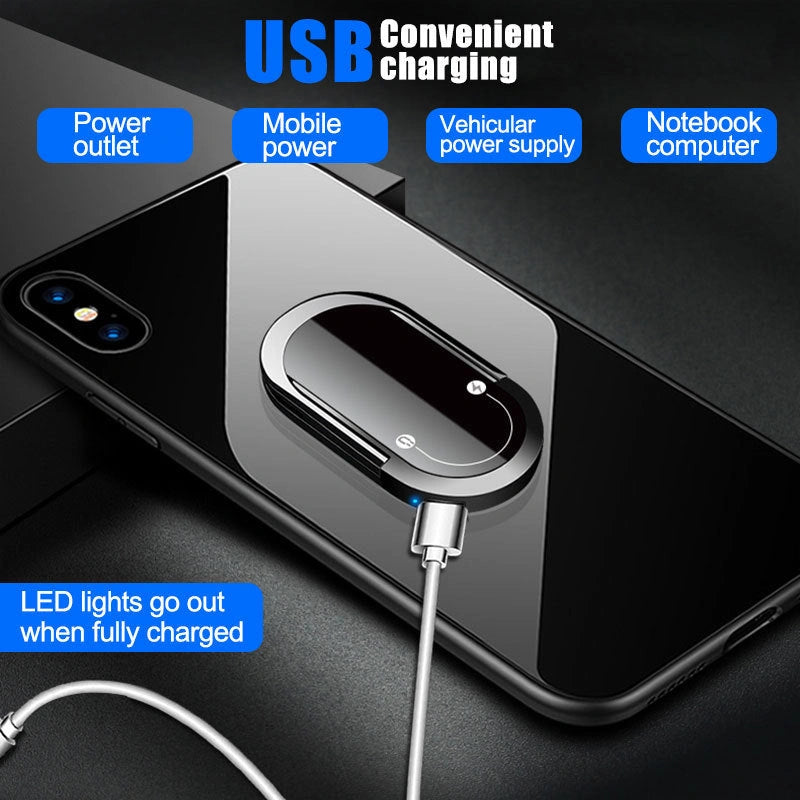 USB Rechargeable Cigarette Lighter with Mobile Phone Holder