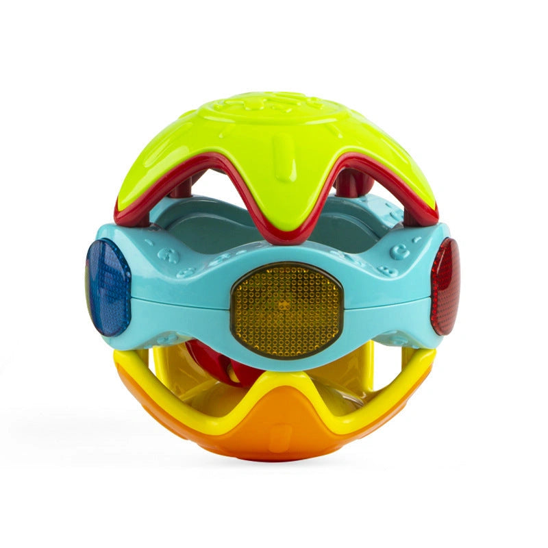 Baby Rolling Ball Crawling Educational Toy in Bright Yellow and Orange