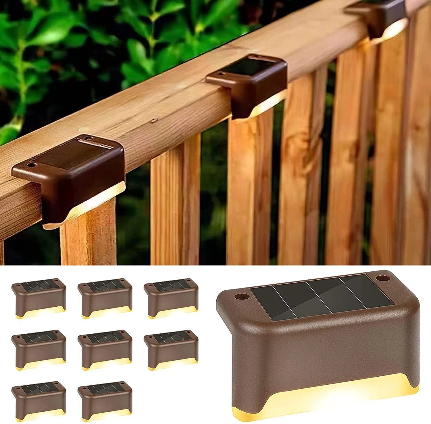 Solar Step Light Outdoor Garden LED Guide Light with Waterproof Design