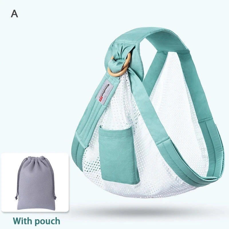 Adjustable Baby Wrap Carrier Sling with Breathable Fabric for Comfortable Nursing