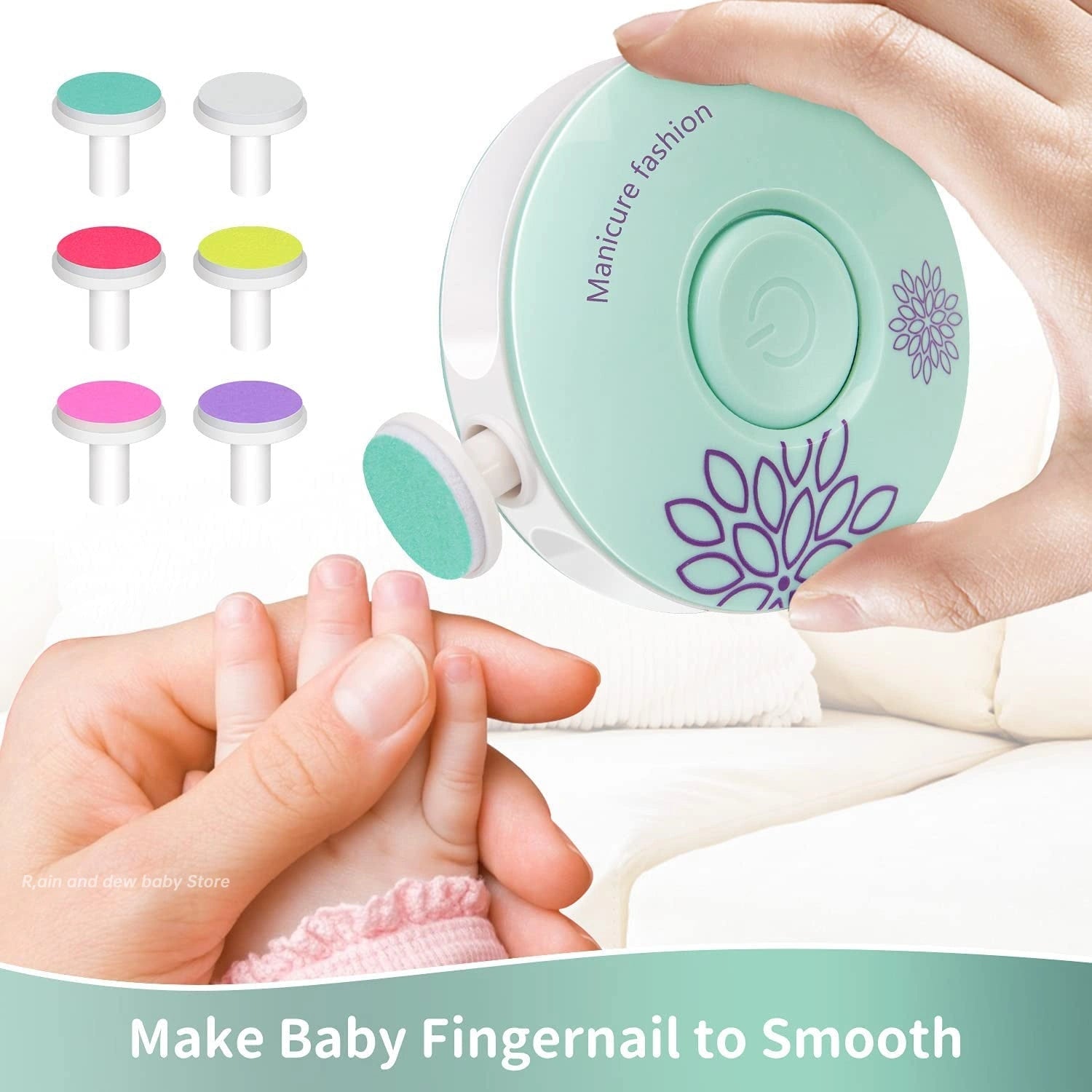 Baby Electric Nail Grinder with Silent Design and Multiple Grinding Heads