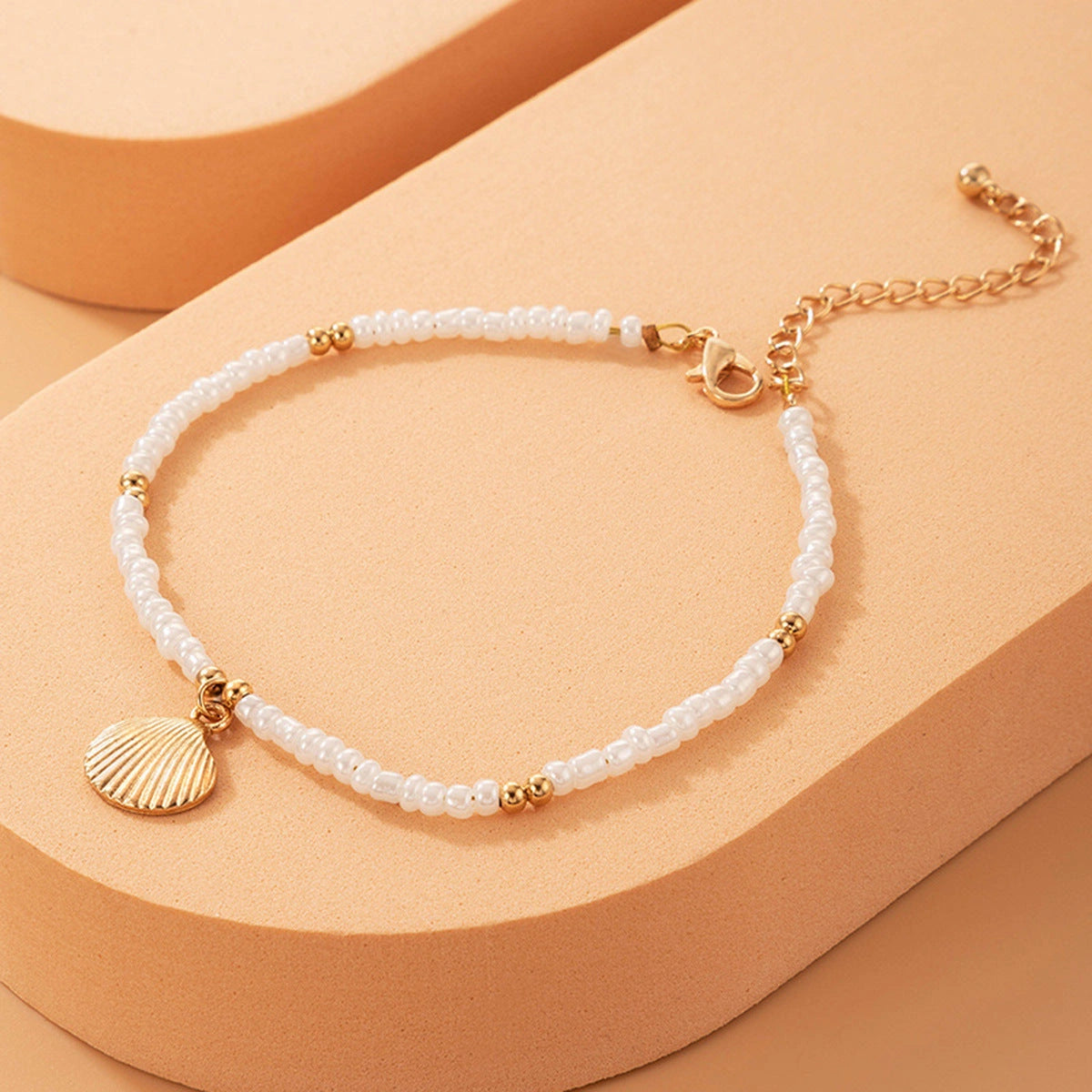 Adjustable Beach Vacation Shell Anklet in Bohemian Style