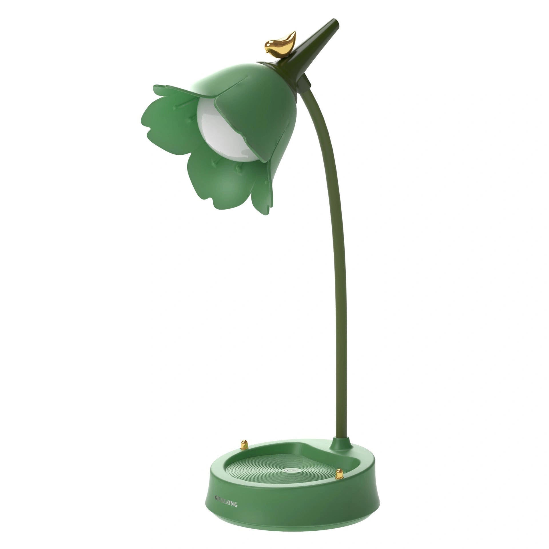 Flower LED Desk Lamp with Wireless Charging and Adjustable Brightness