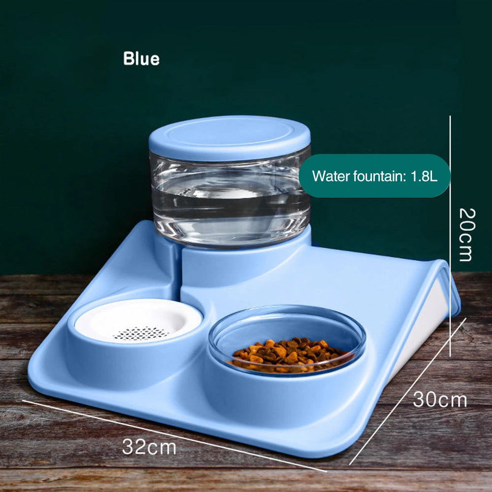 Automatic Feeder Water Fountain with 1.8L Capacity for Pets