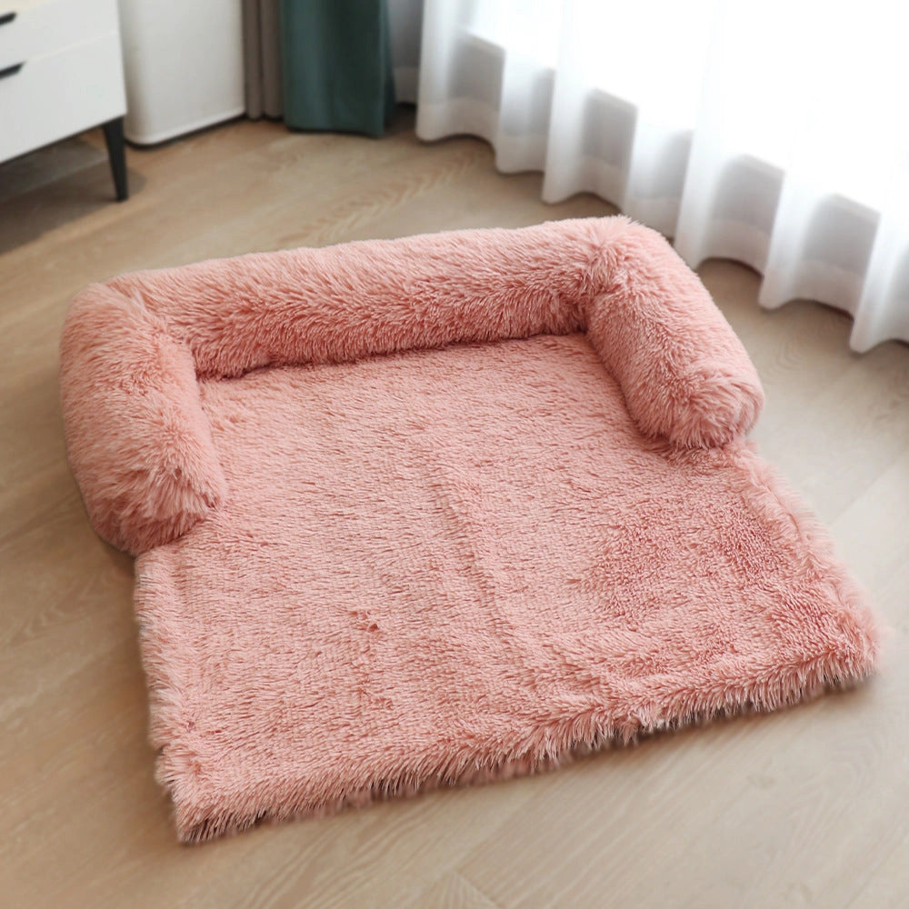 Removable pet dog mat with soft velvet fabric and self-warming polyester inner layer