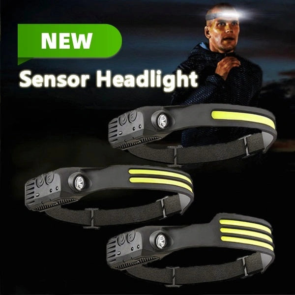 USB Rechargeable LED Induction Headlamp for Camping and Night Riding