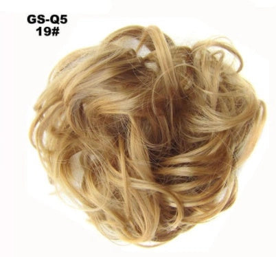 Synthetic Wavy Curly Messy Hair Bun for Women, 12cm Diameter