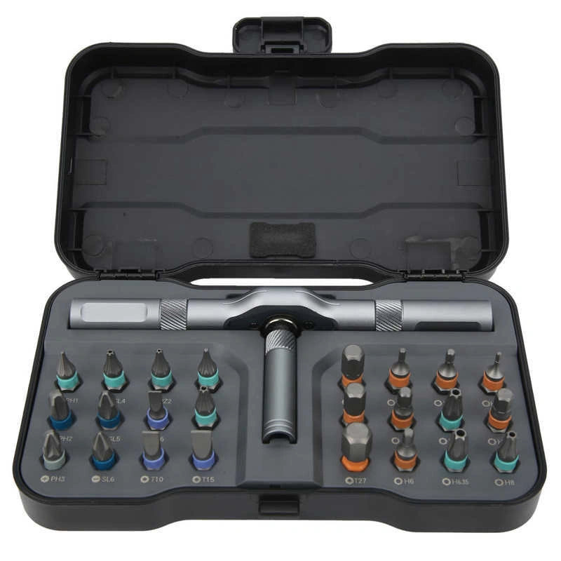 24-in-1 Ratchet Screwdriver Set with S2 Alloy Steel Bits and Lightweight Handle