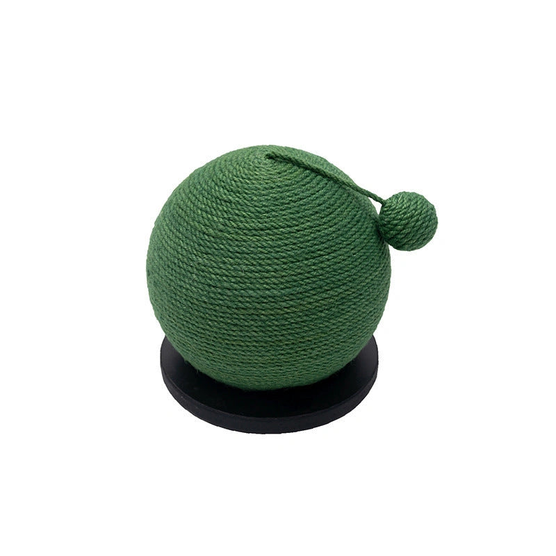 Cactus-shaped cat scratching ball with sisal rope for nail health