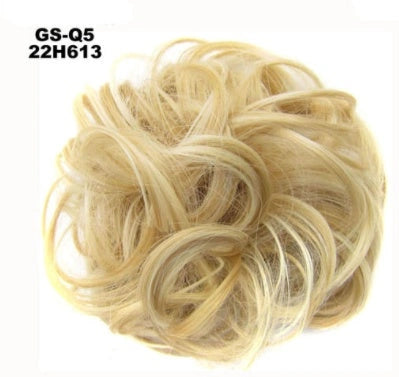 Synthetic Wavy Curly Messy Hair Bun for Women, 12cm Diameter