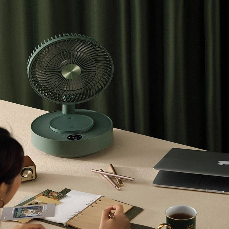 Storage Floor Electric Fan with Remote Control and Humidification