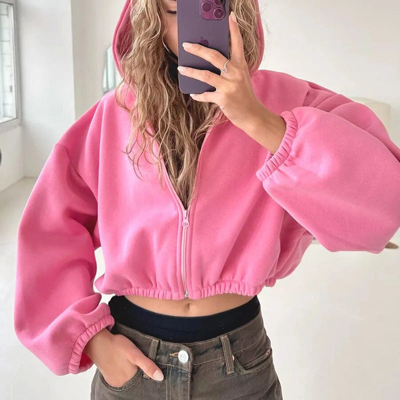 Stylish Women's Solid Colour Hoodies