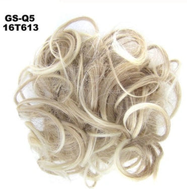 Synthetic Wavy Curly Messy Hair Bun for Women, 12cm Diameter