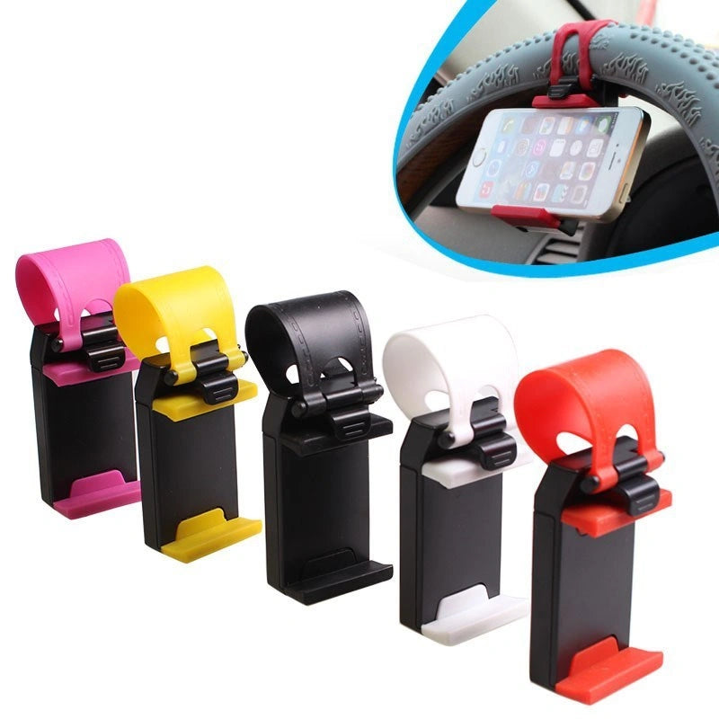 Universal Steering Wheel Phone Mount for Hands-Free Navigation