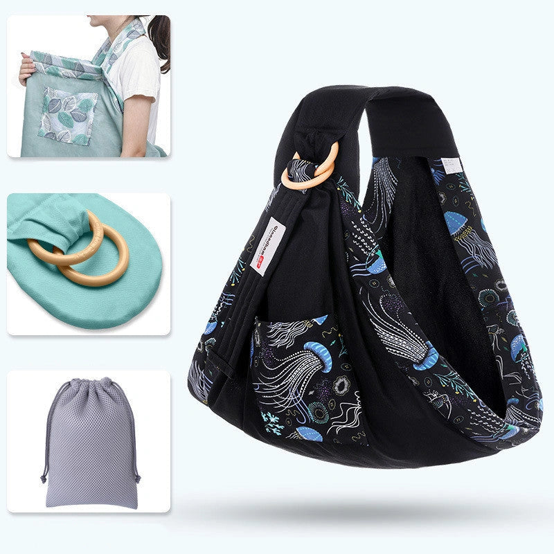 Adjustable Baby Wrap Carrier Sling with Breathable Fabric for Comfortable Nursing