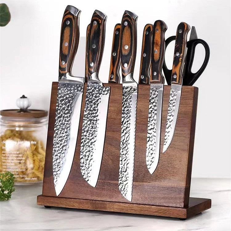 Solid Wood Magnetic Knife Holder with Simple and Fashionable Design
