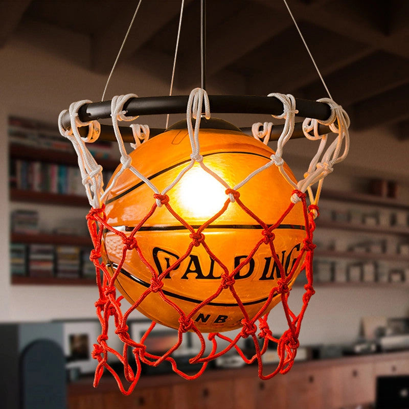 American Retro Basketball Chandelier with Adjustable Hanging Wire