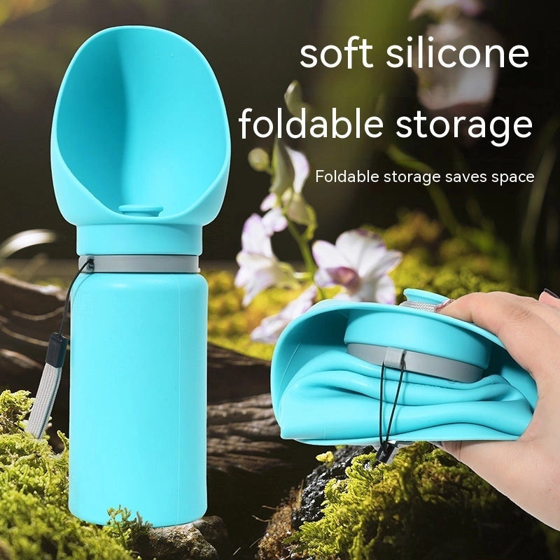 Foldable Pet Water Bottle with Leak-Proof Seal for Outdoor Adventures