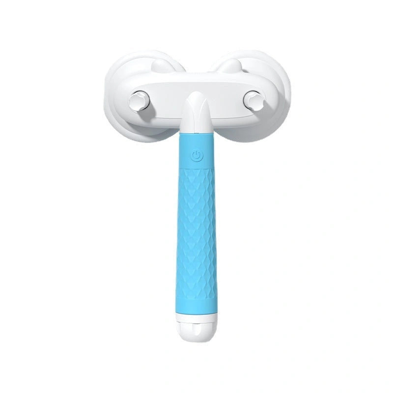 Double-headed negative ion pet brush with self-cleaning feature