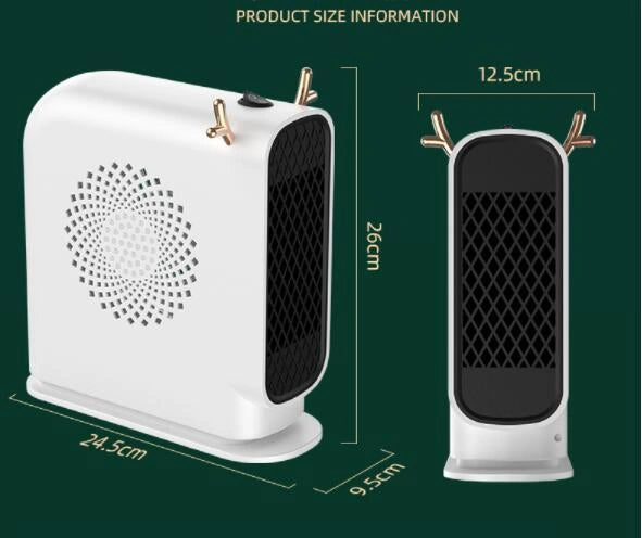 Compact Desktop Heater with Dual Speed Control for Small Spaces