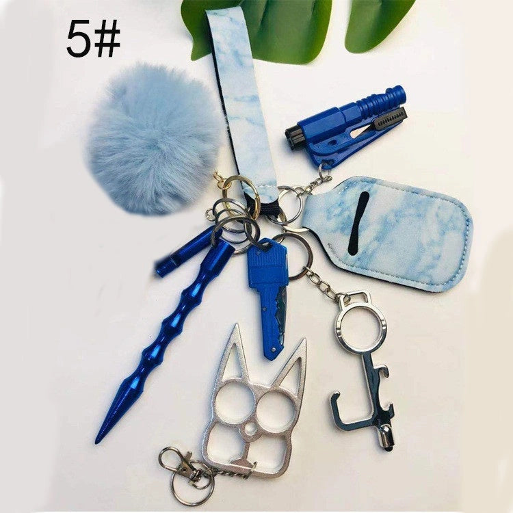 Self Defense Keychain Set for Women with 11 Safety Accessories