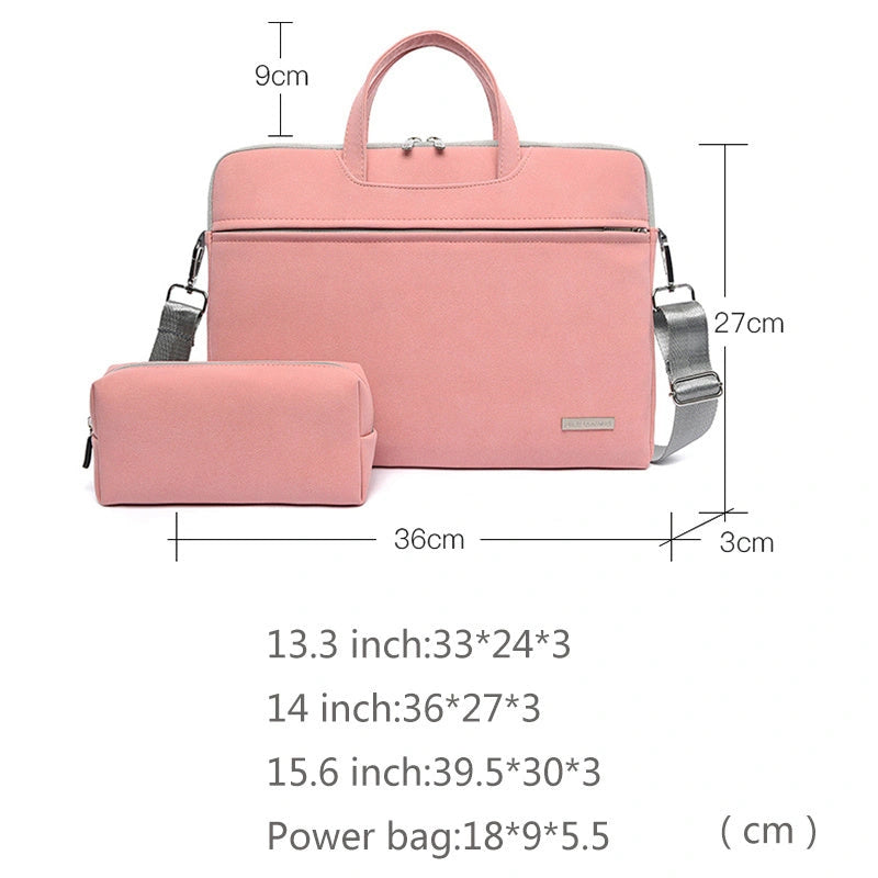 Stylish PU Leather Laptop Bag for MacBook Air 13.3 to 15.6 Inch