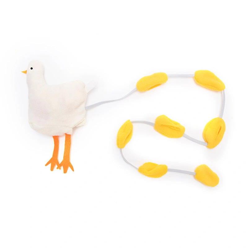 Dog foraging toy with polar fleece fabric for smell training and slow eating