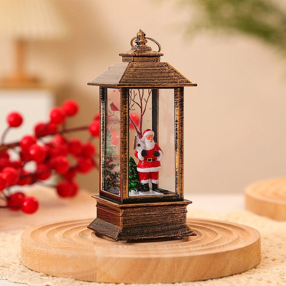 Santa Claus LED Night Light Battery Powered Hanging Lantern