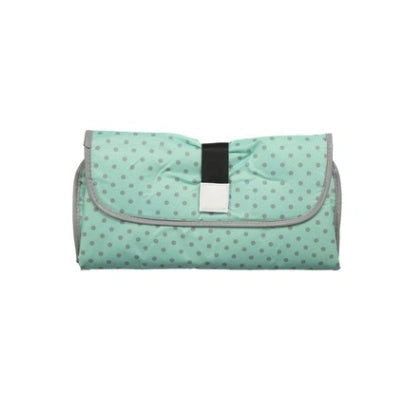 Portable Diaper Changing Pad Clutch with Built-in Toy Ring