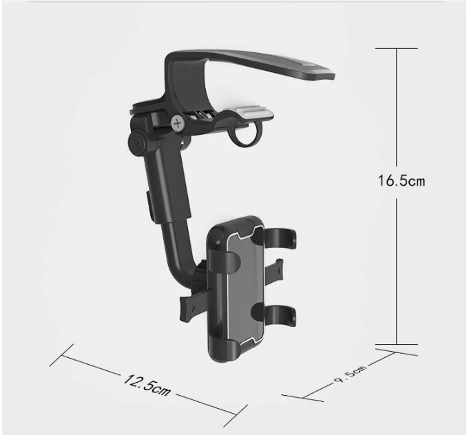 Sun Visor Chuck Car Mount with 360° Adjustable Angle for Navigation
