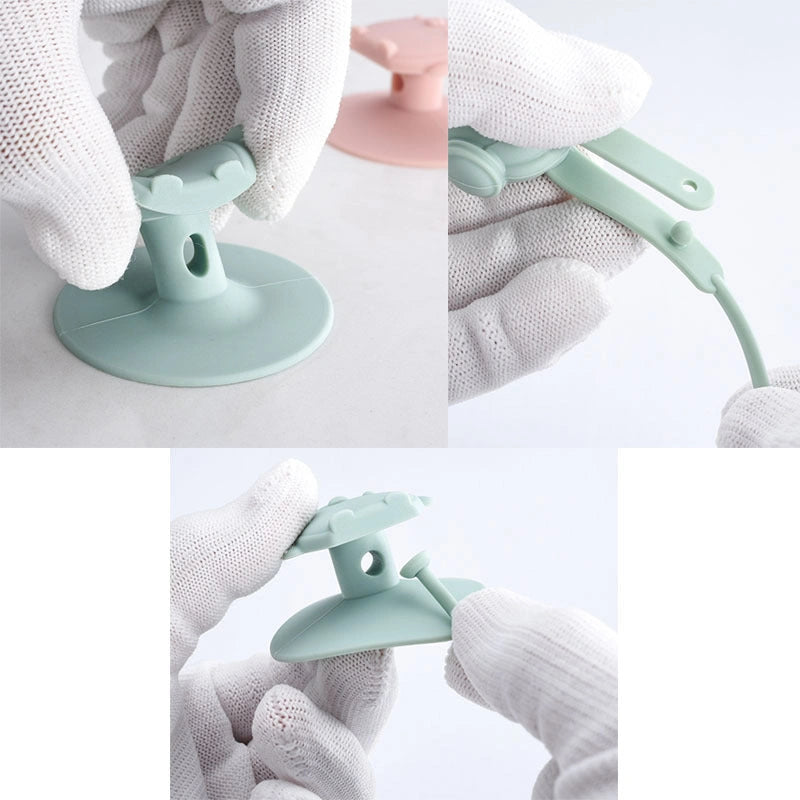Stainless Steel Infant Training Spoon and Fork Set with Silicone Anti-Drop Chain