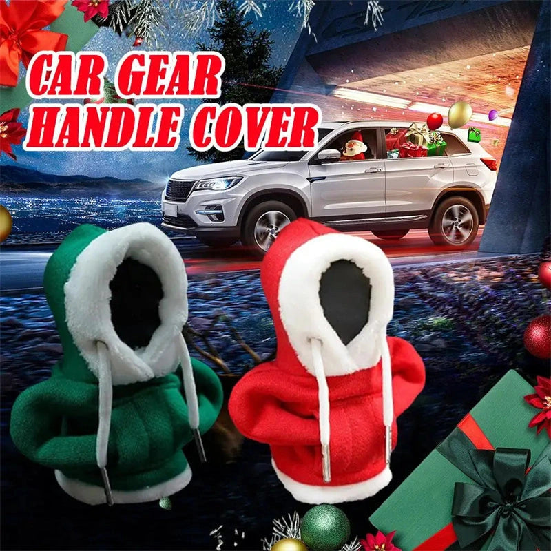 Christmas Hoodie Car Gearshift Cover in Red or Green