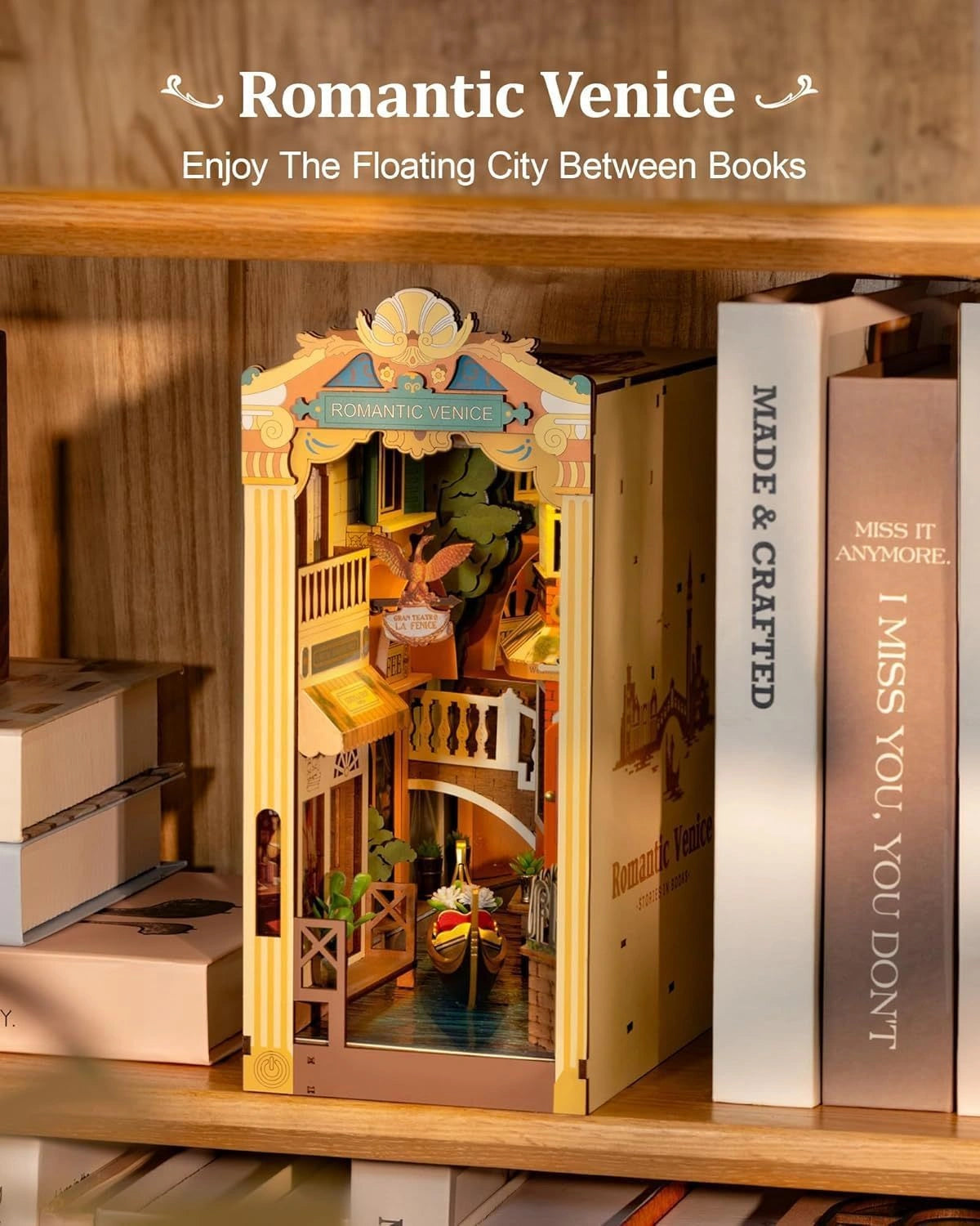 ROBOTIME Rolife DIY Book Nook Kit with LED Light