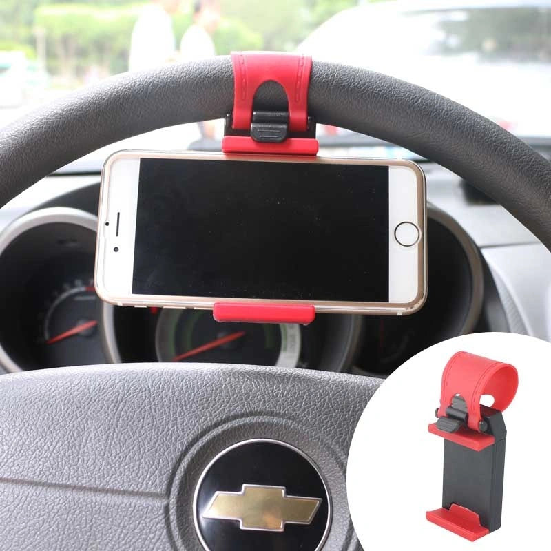 Universal Steering Wheel Phone Mount for Hands-Free Navigation