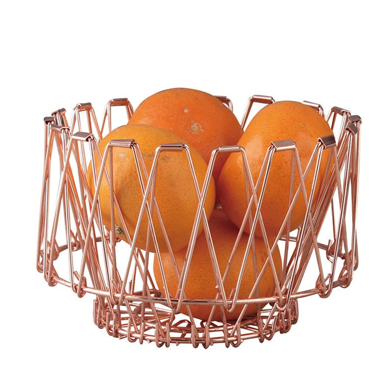 Stainless Steel Foldable Fruit Tray with Nordic Design