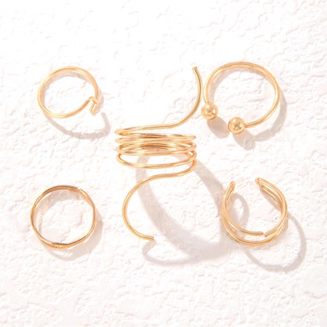 Stylish Retro Wave Open Ring for Women