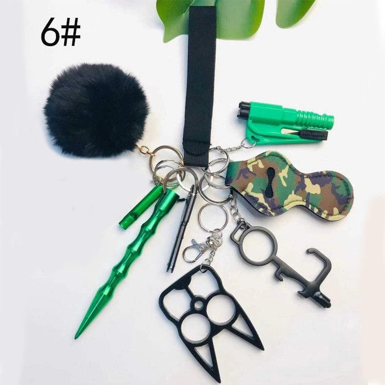 Self Defense Keychain Set for Women with 11 Safety Accessories