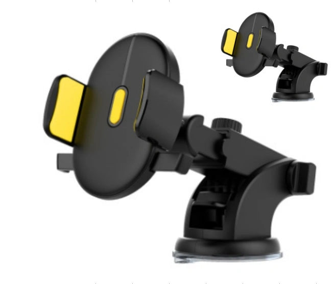 Telescopic Car Dashboard Phone Holder with Suction Cup and 360-Degree Rotation