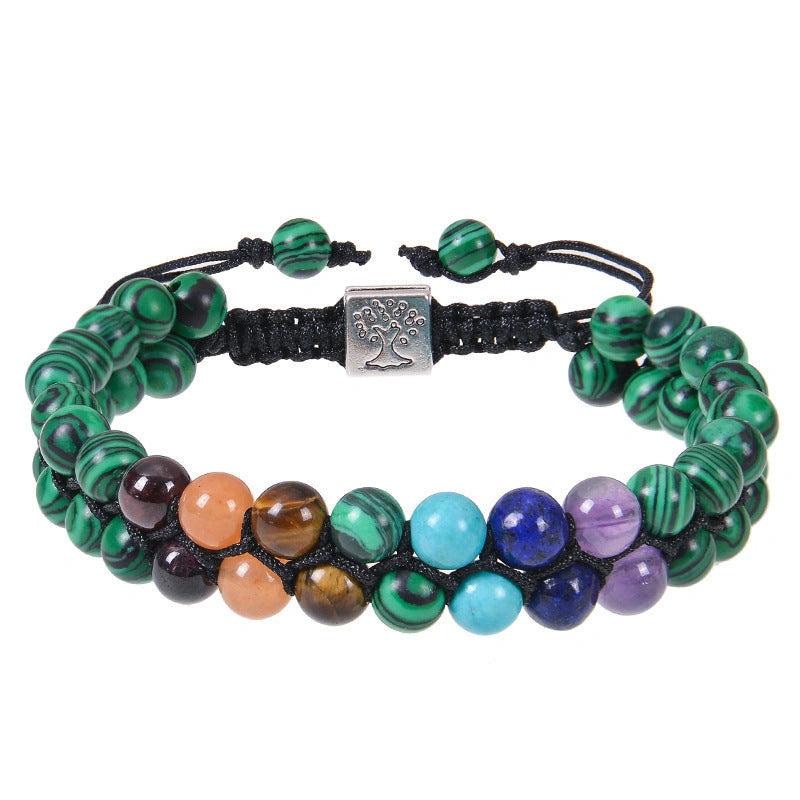 7 Chakra Stone Bead Yoga Meditation Bracelet for Women