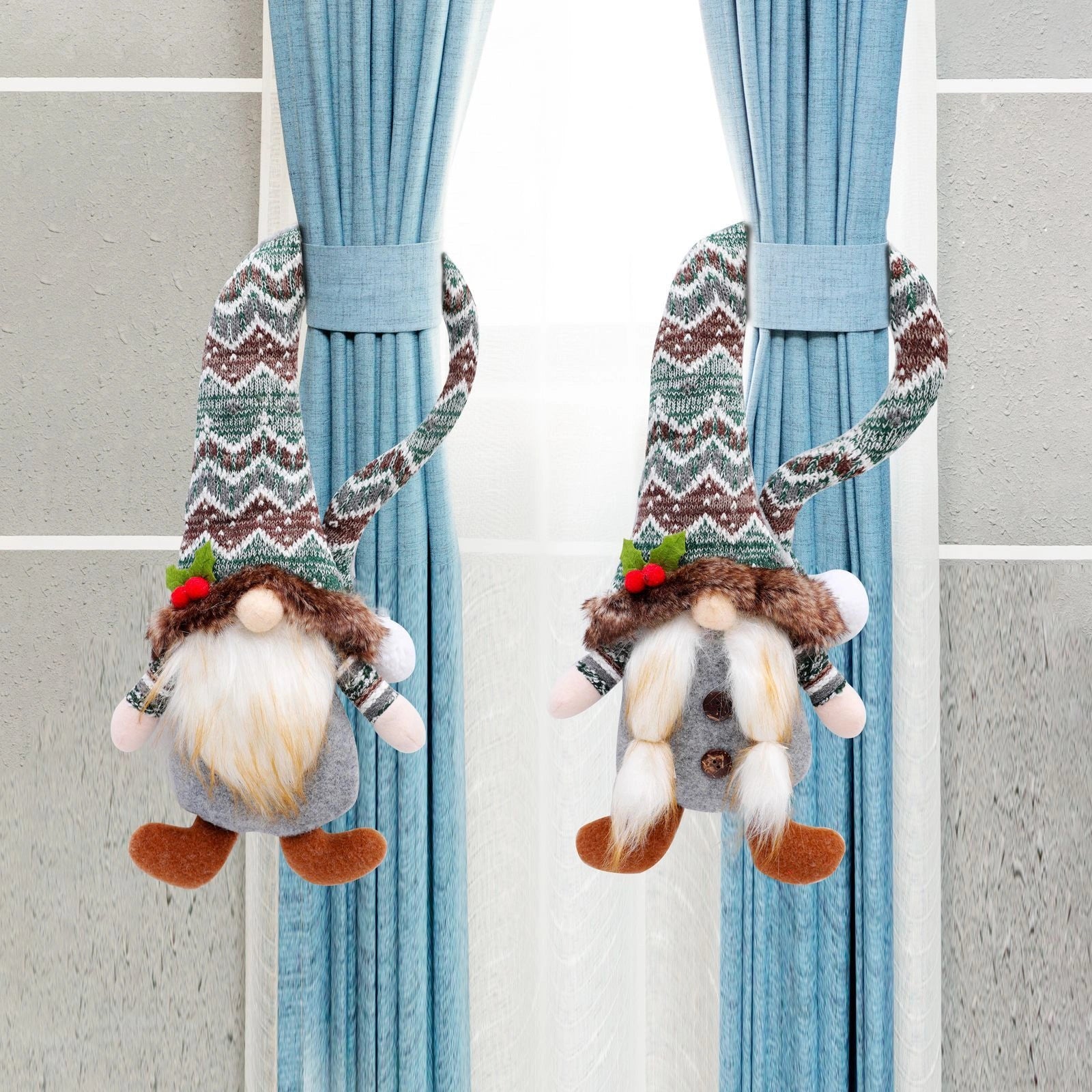Christmas Faceless Doll Curtain Buckle for Festive Home Decoration