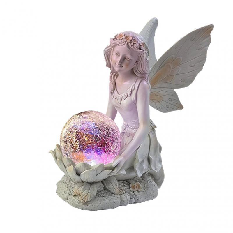 European-style Flower Fairy Resin Statue for Garden and Home Decoration