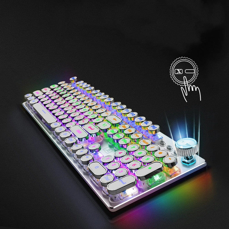 Mechanical Keyboard with 104 Anti-ghosting Keys and LED Backlit for Gaming