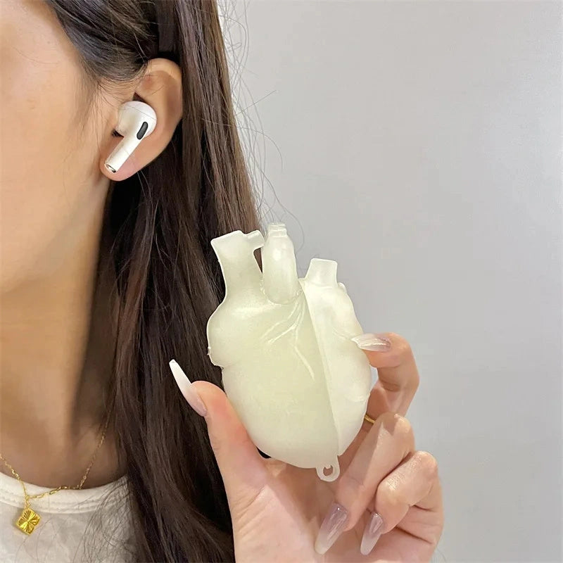 3D Heart Design Silicone Case for AirPods Pro and 3rd Generation