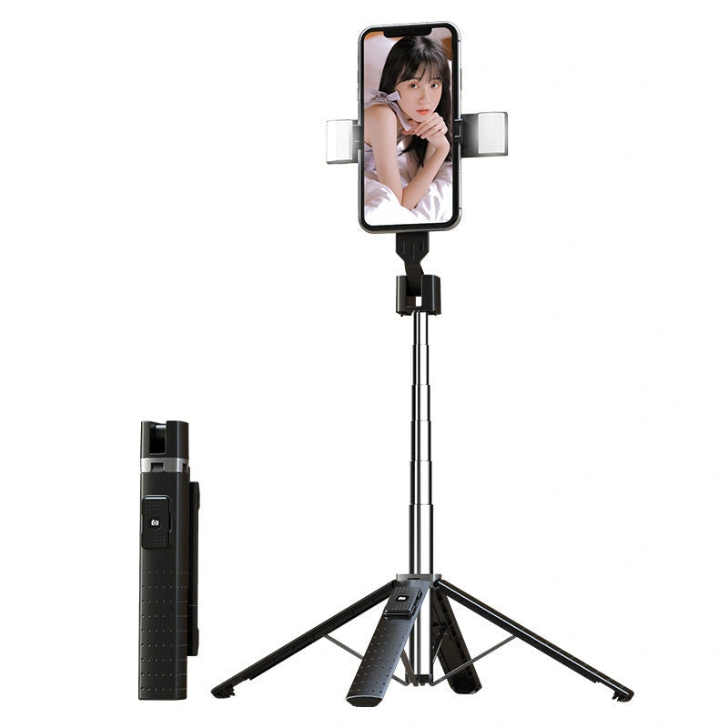 Quadrupod Double Fill Light Selfie Stick with Bluetooth 4.2