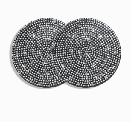 Universal Anti-Slip Silicone Cup Holder Insert with Crystal Rhinestone Design