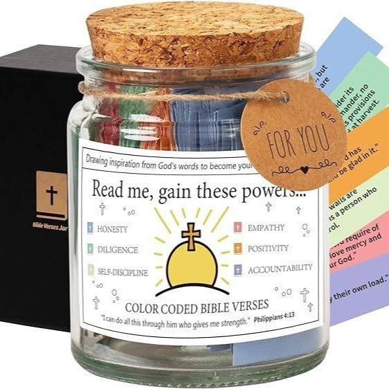 Bible Verses In A Jar 90 Verses Jar with Cartoon Style Design
