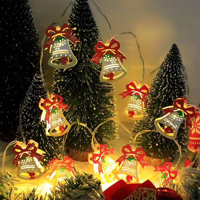 Christmas LED Light String with Santa Claus, Elk, and Snowman Ornaments