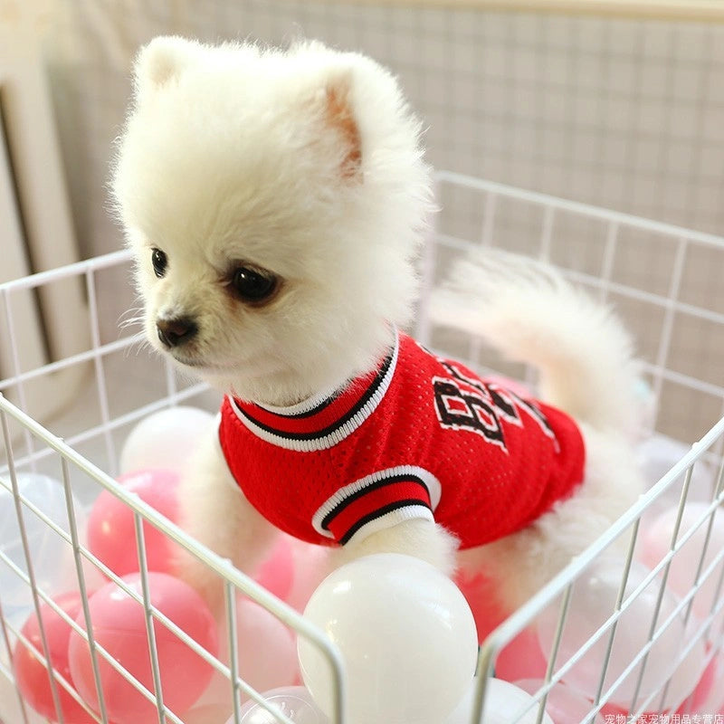 Dog Summer Teddy Vest - Breathable Polyester for Comfort
