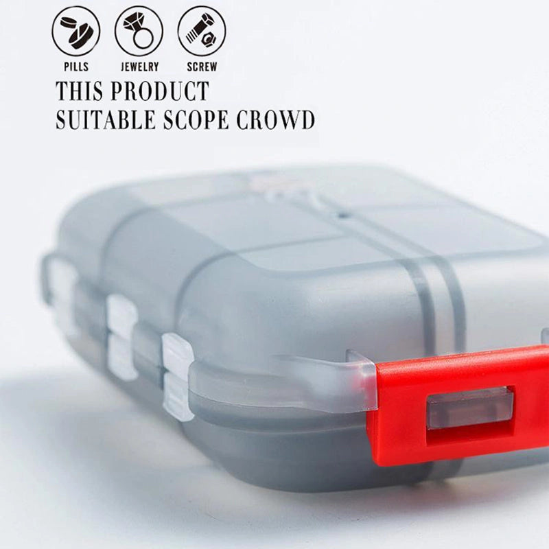 10-Grid Moisture-Proof Travel Pill Organizer for Daily Medication Management